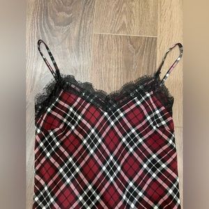 MICHAEL KORS RED/BLACK/WHITE LACE DRESS WOMENS 0